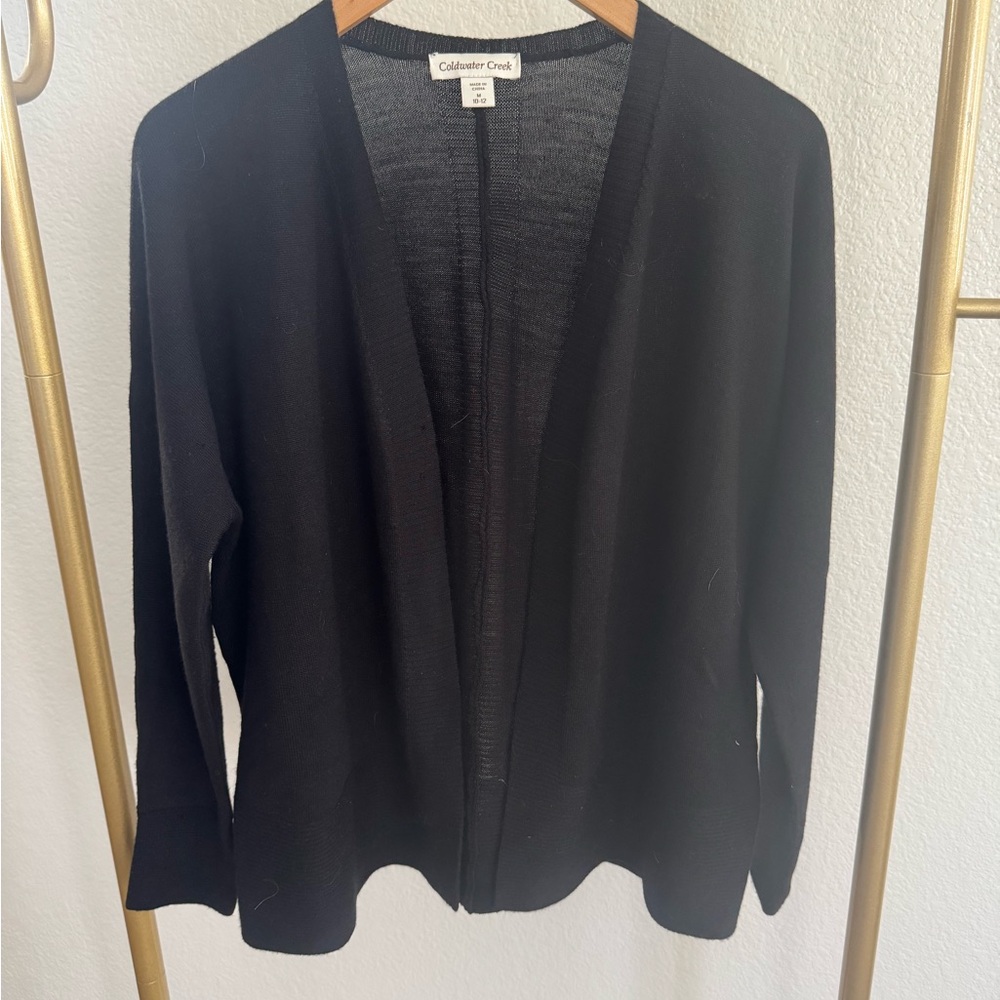 Coldwater Creek Women's Classic Black Cardigan